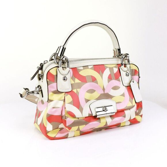 NWT Coach Chainlink LIMITED EDITION Sateen Two Way Satchel Bag $428+ - Picture 5 of 10